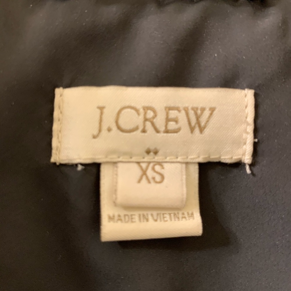 J Crew Gray Herringbone Quilted Down Puffer Vest Size XS - Picture 6 of 9